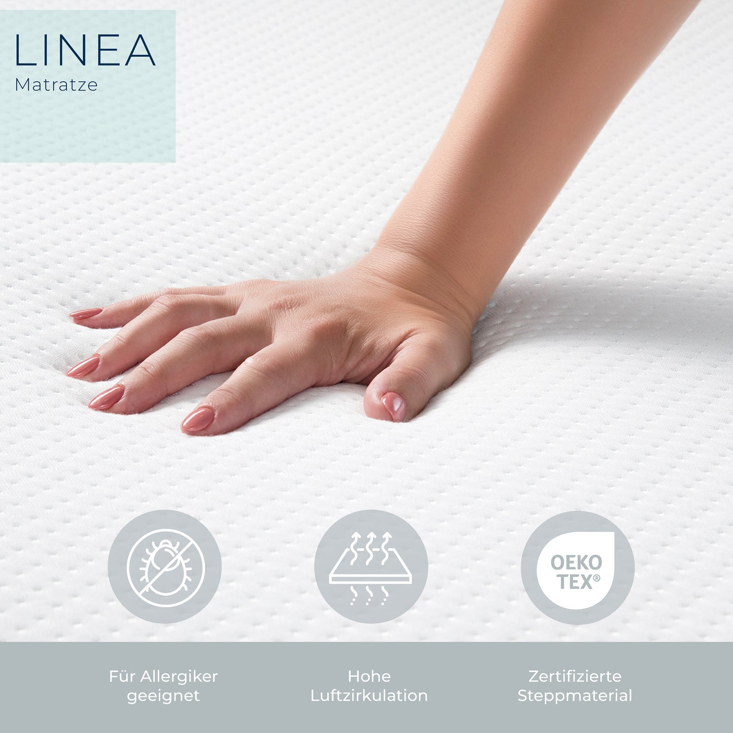 ESSENCE SLEEP PU-Schaummatratze LINEA – 22cm, 7 Zonen, Memory Foam