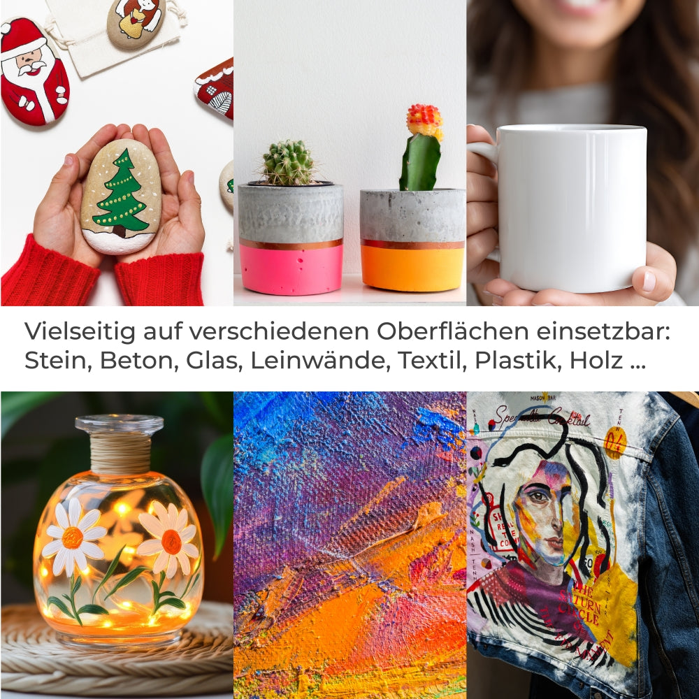 Artecho Doppelspitze Acrylstifte Set – 24 / 48 Farben – mit Feiner & Breiter Spitze