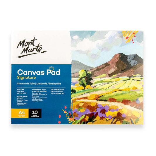 Mont Marte Leinwand-Malblock A4, 10 Blatt - SETL