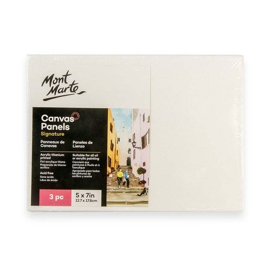 Mont Marte Leinwandplatten 12,7 x 17,8 cm, 3er Set - SETL
