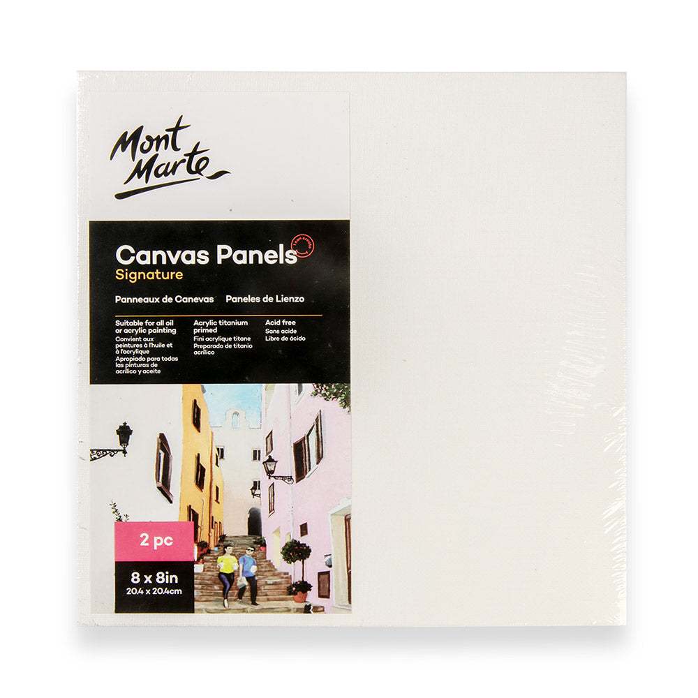Mont Marte Leinwandplatten 20,4 x 20,4 cm, 2er Set