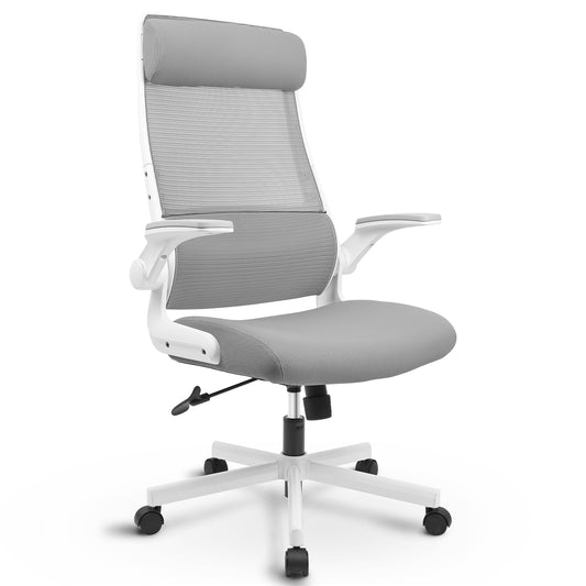 MELOKEA Bürostuhl - ergonomischer Drehstuhl mit verstellbarer Kopfstütze & Rückenlehne