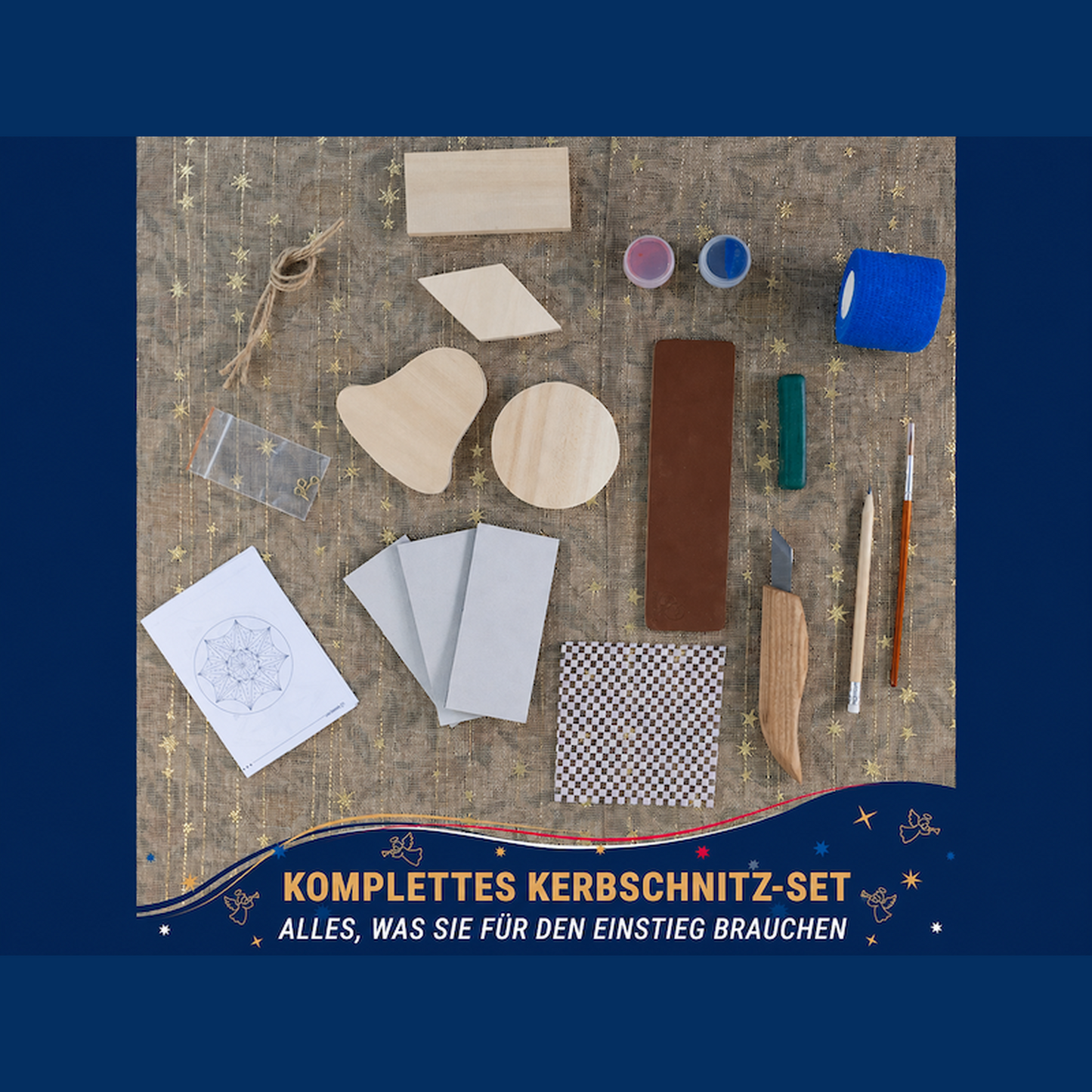 Beaver Craft Weihnachtsanhänger-Schnitzset