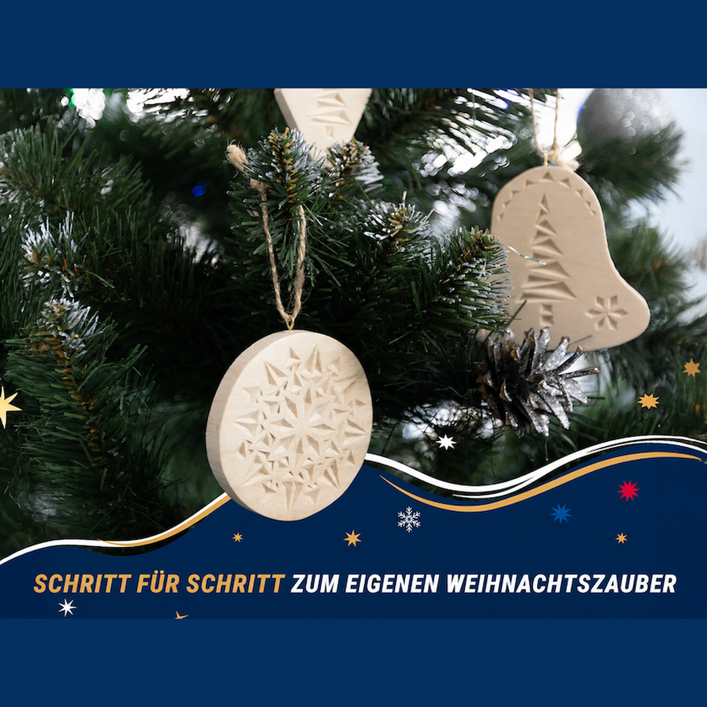 Beaver Craft Weihnachtsanhänger-Schnitzset