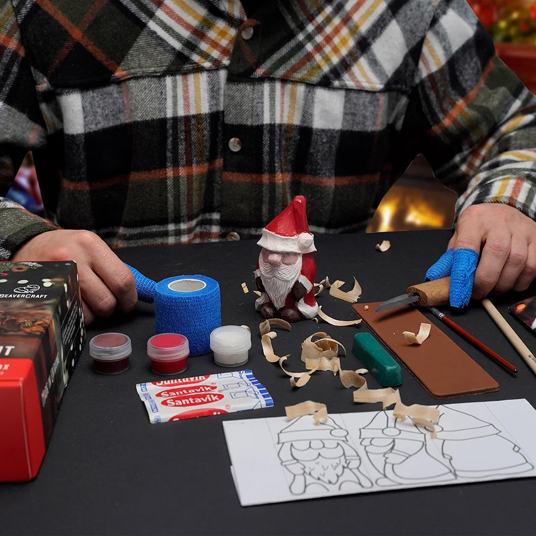 Beaver Craft Weihnachtsmann-Schnitzset