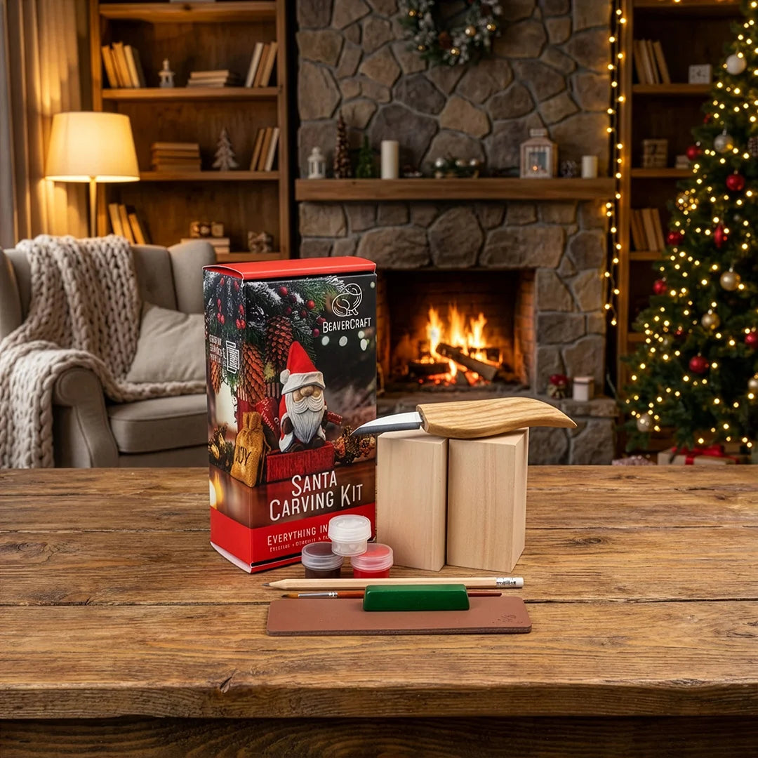 Beaver Craft Weihnachtsmann-Schnitzset