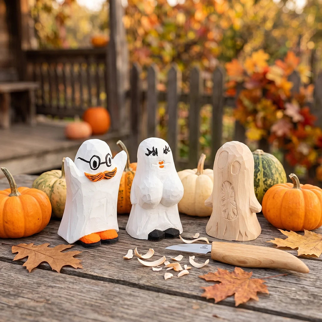 Beaver Craft Halloween - Geister-Holzschnitzset