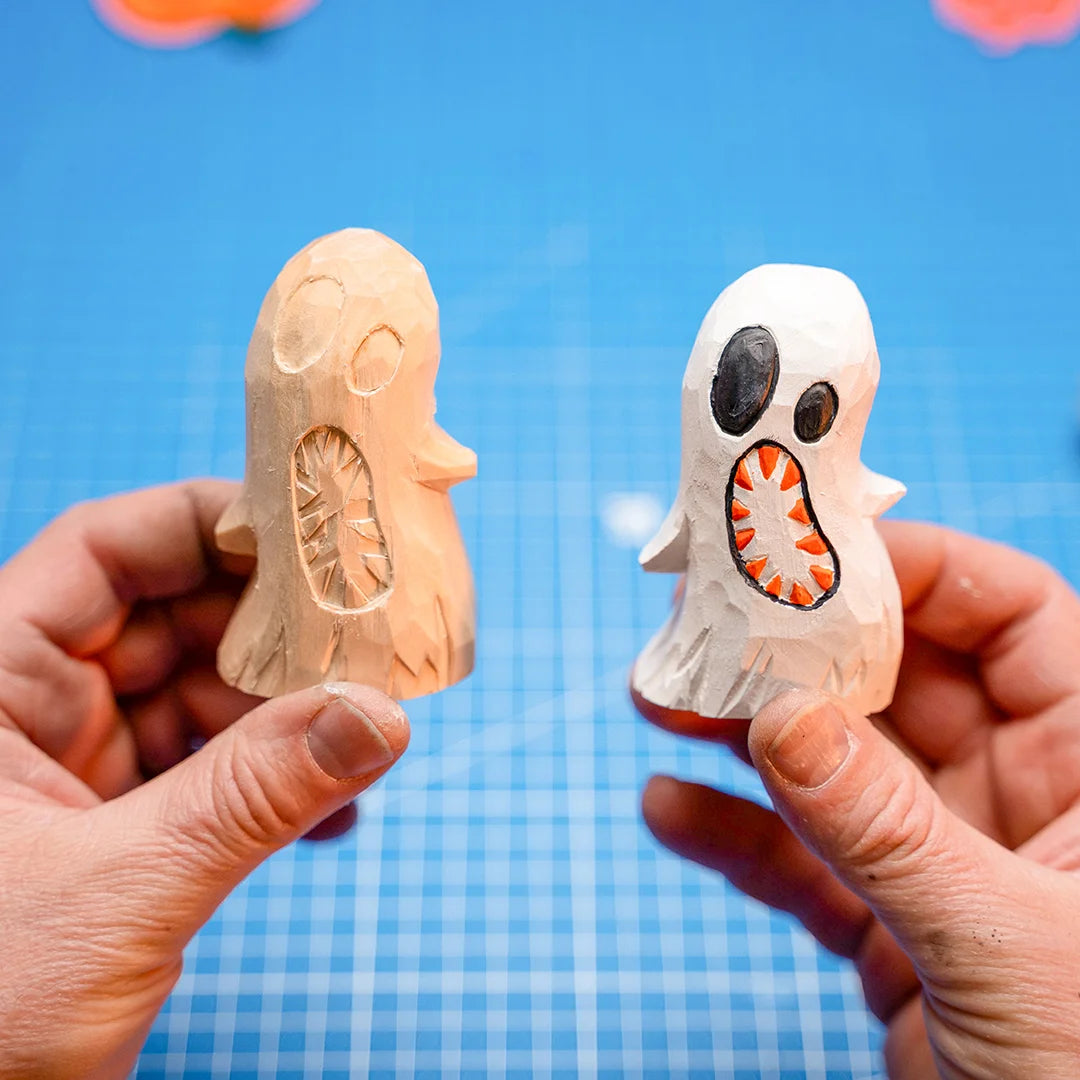 Beaver Craft Halloween - Geister-Holzschnitzset