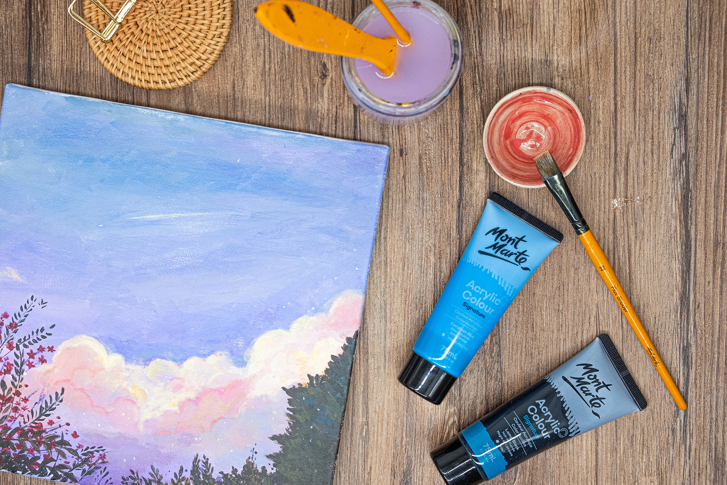 Mont Marte Acrylfarbe SIGNATURE – 12 oder 24 Stück x 75 ml Tuben - SETL