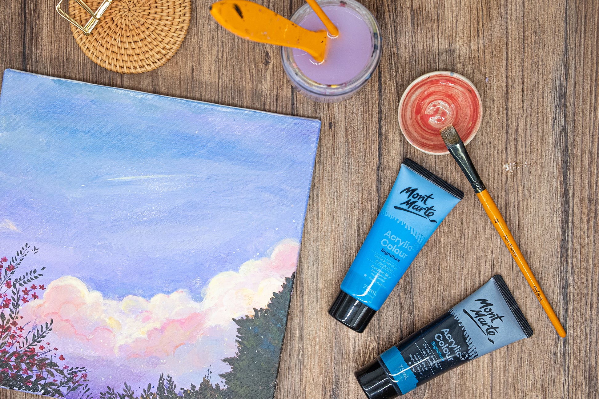 Mont Marte Acrylfarbe SIGNATURE – 12 oder 24 Stück x 75 ml Tuben - SETL