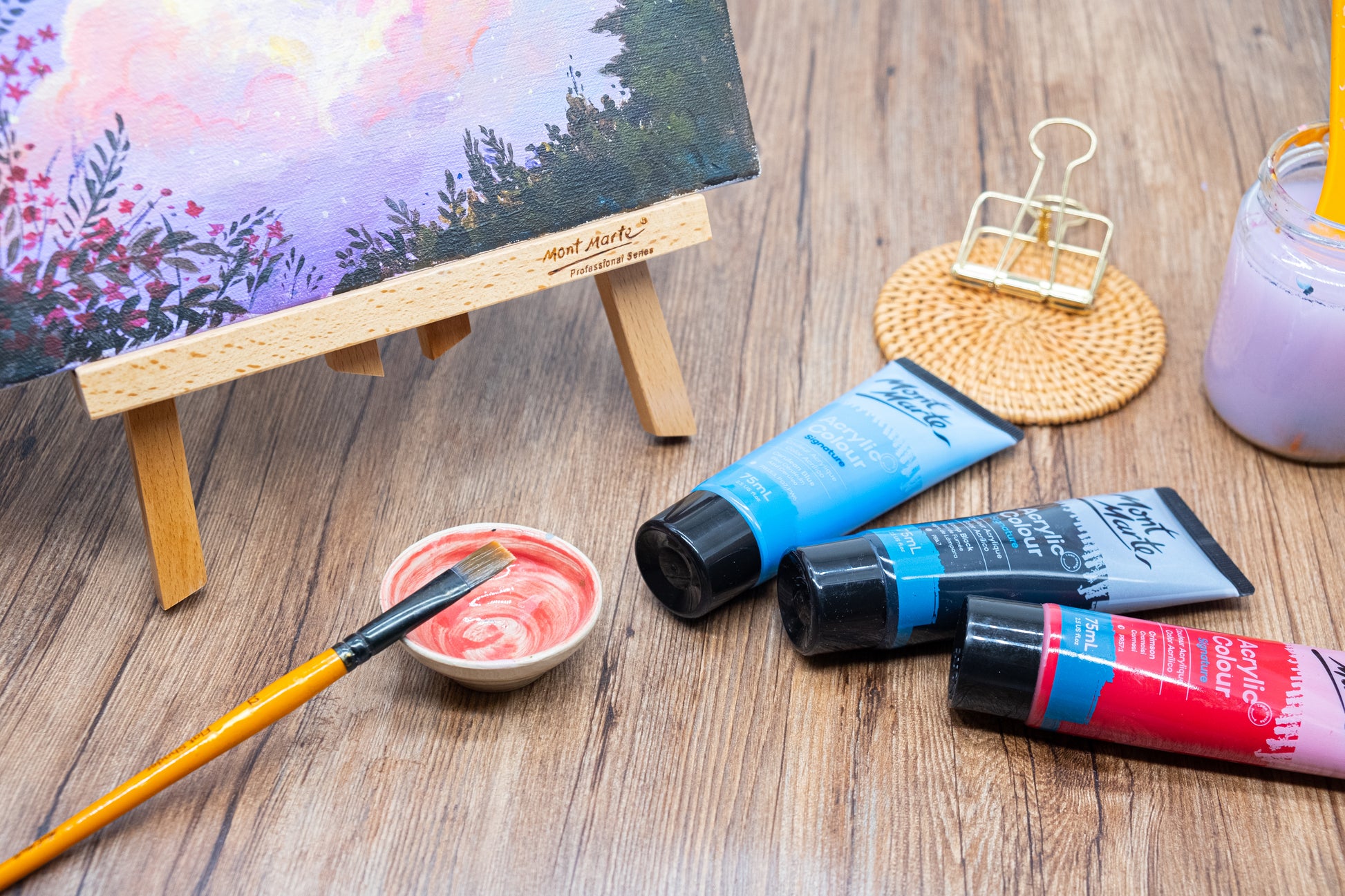 Mont Marte Acrylfarbe SIGNATURE – 12 oder 24 Stück x 75 ml Tuben - SETL