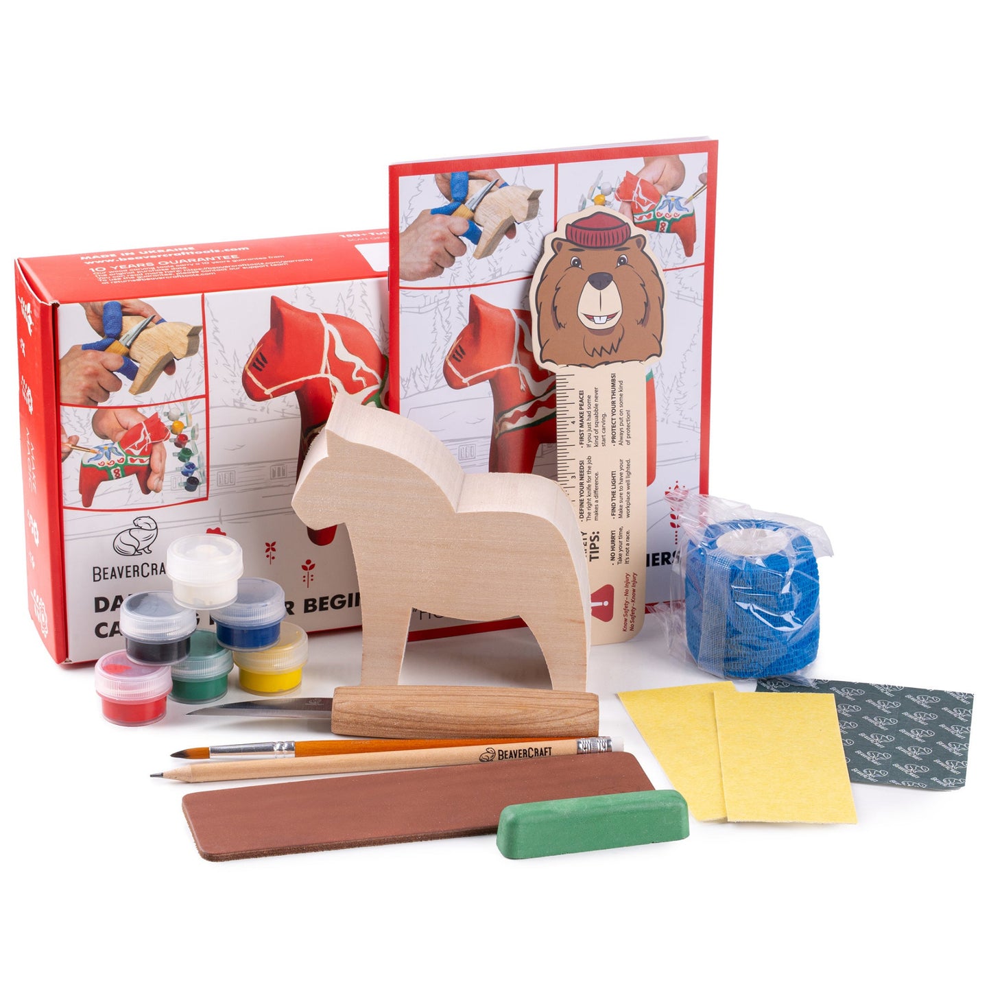 Beaver Craft Dala-Pferde-Schnitzset - SETL