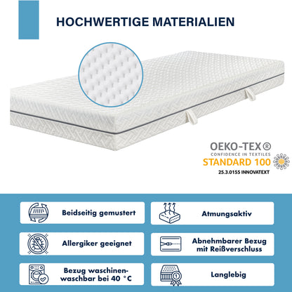 ESSENCE SLEEP EASY Schaumstoffmatratze – 18 cm, 7 Zonen, H2/H3