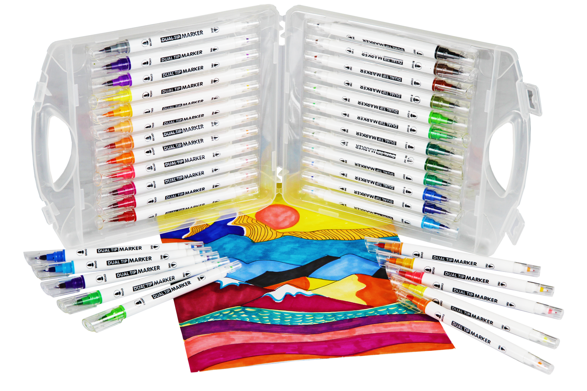 Sunny 24 Farben Dual Tip Marker - SETL