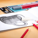 Mont Marte Zeichenset 8-teilig mit 6 Graphitstiften, Radierer & Spitzer