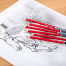 Mont Marte Zeichenset 8-teilig mit 6 Graphitstiften, Radierer & Spitzer