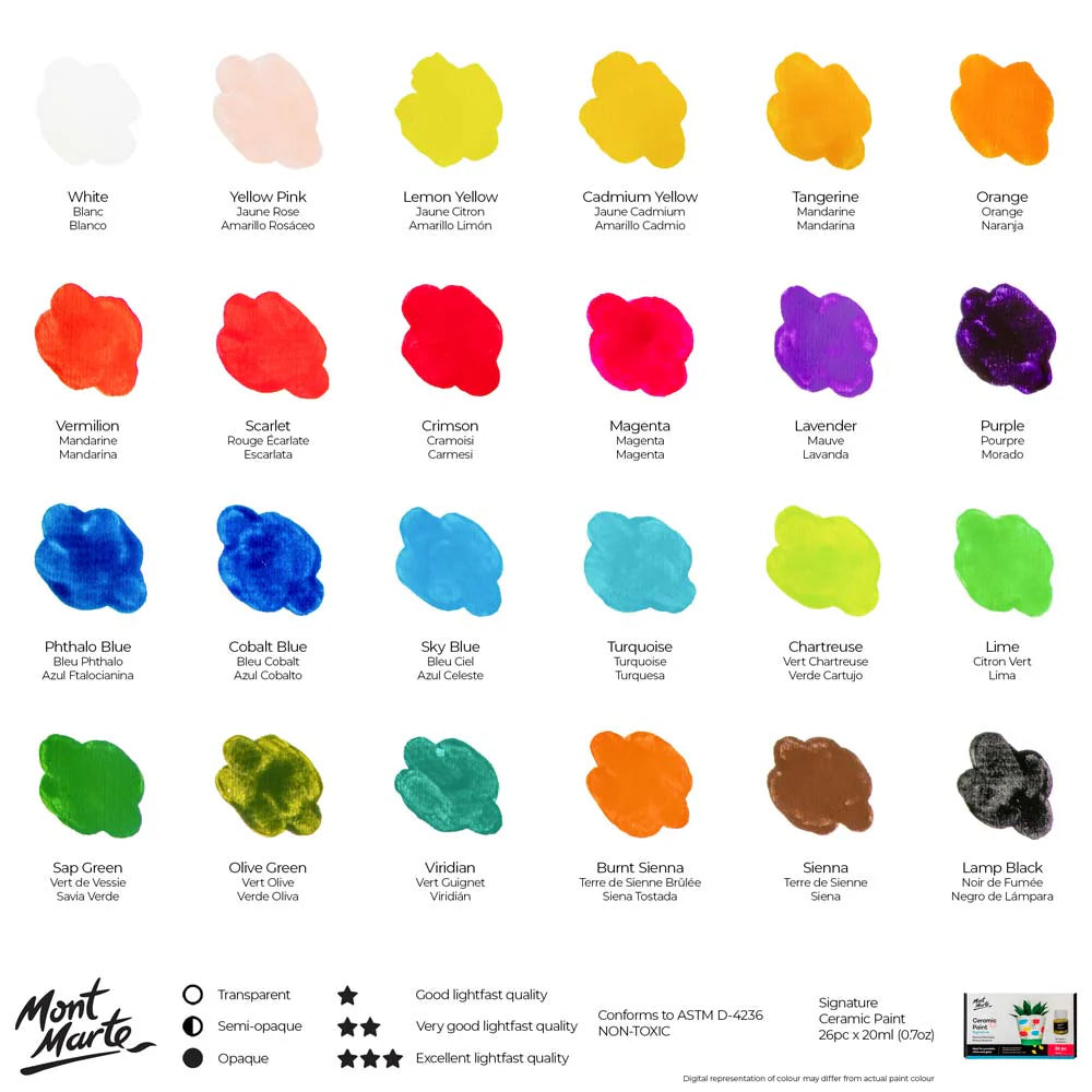 Mont Marte Signature Keramikfarben - 6 / 26 Farben