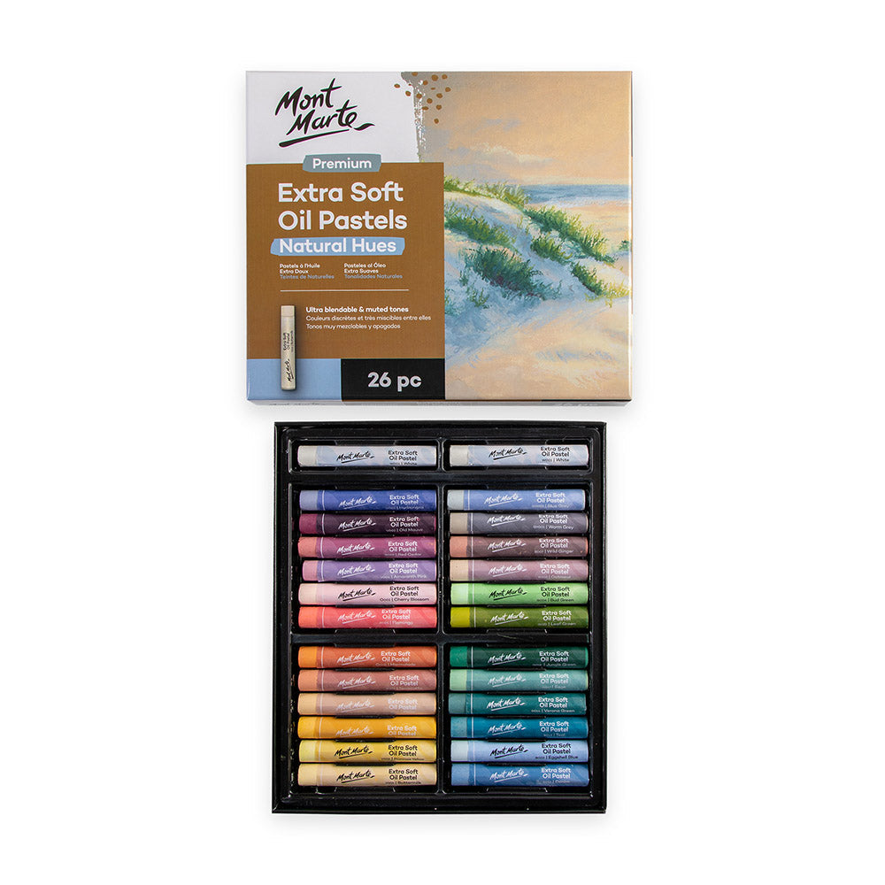 Mont Marte Ölpastellkreiden Set - Natural - 26 / 39 extraweiche Farben