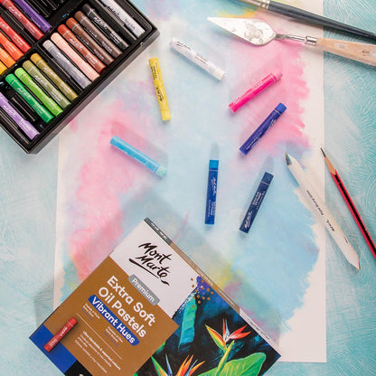 Mont Marte Ölpastellkreiden Set – Vibrant - 72 extraweiche Farben