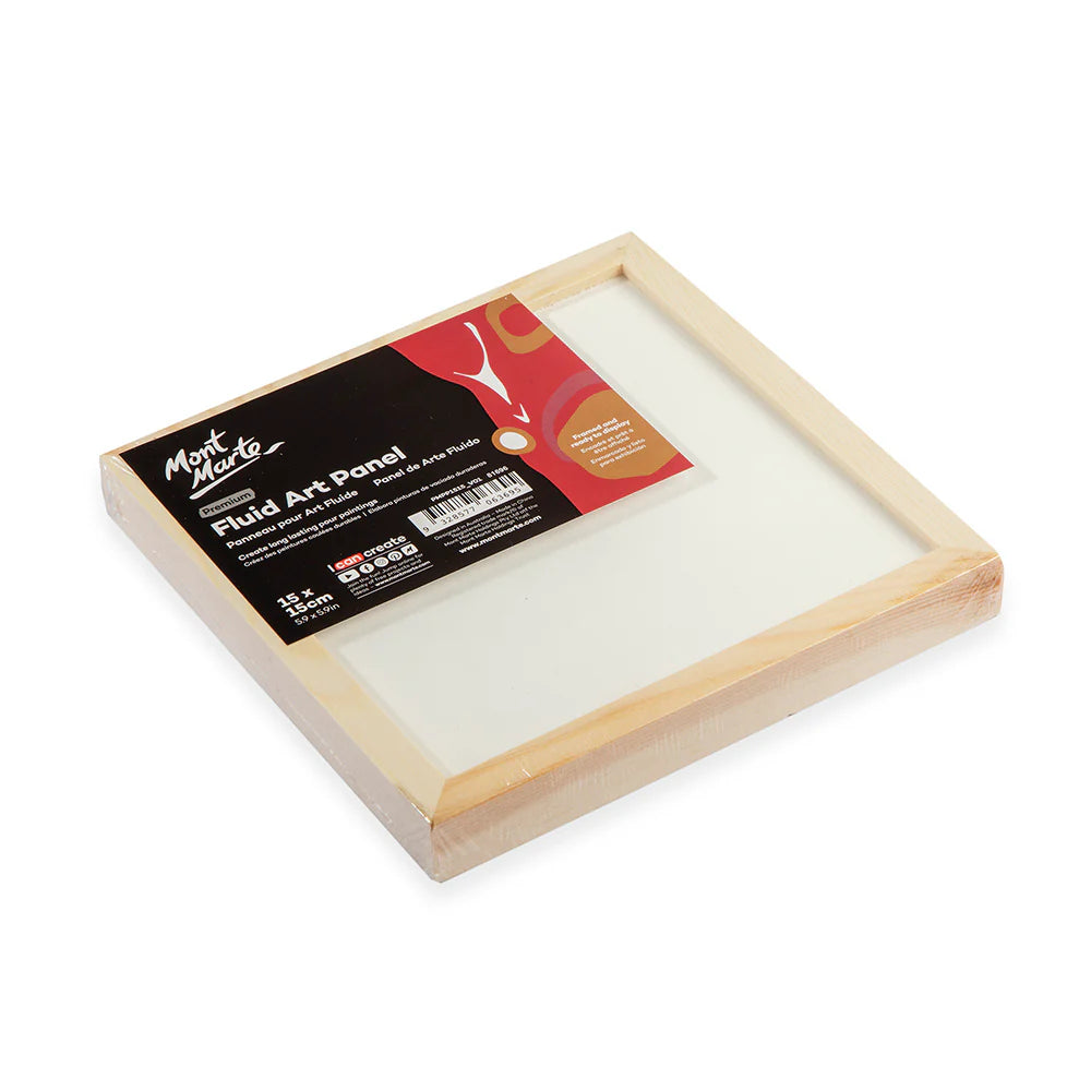 Mont Marte Premium Fluid Art Panel – Verzugsfreie Holztafel mit Rahmen für Pouring Kunst