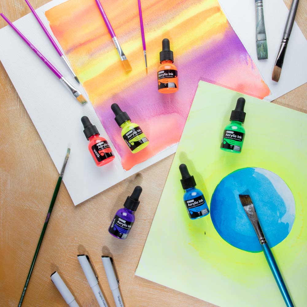 Mont Marte Premium Acryl Ink Set Neon – 6  Farben - SETL