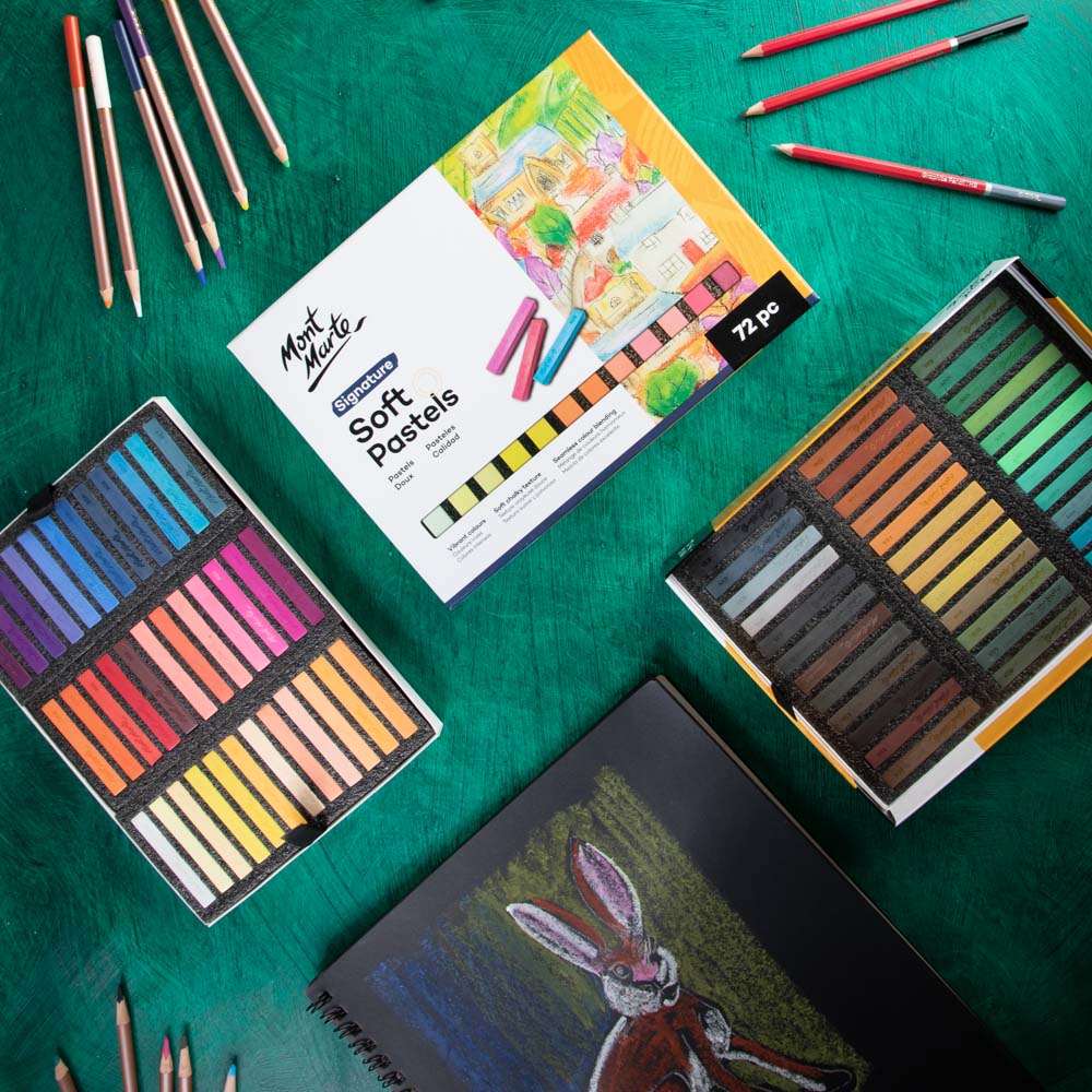 Mont Marte Weiche Pastellkreiden 72 Farben