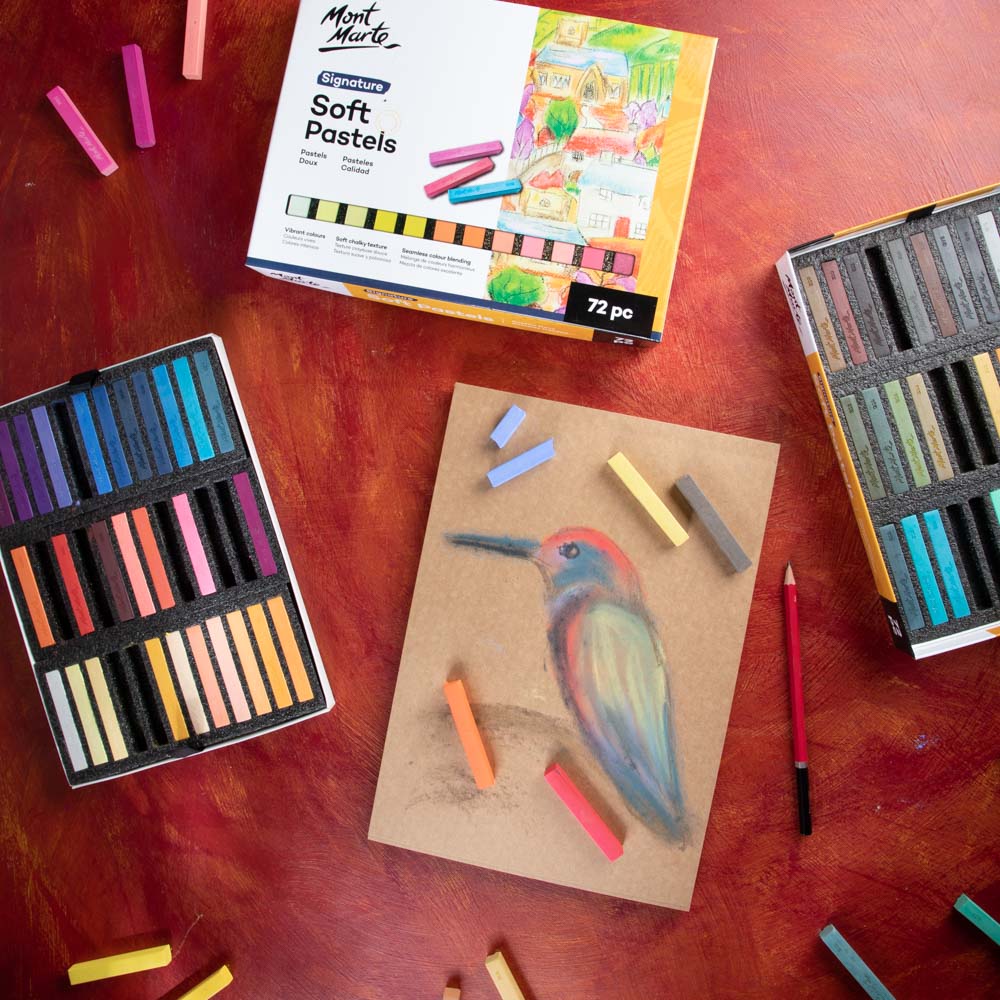 Mont Marte Weiche Pastellkreiden 72 Farben