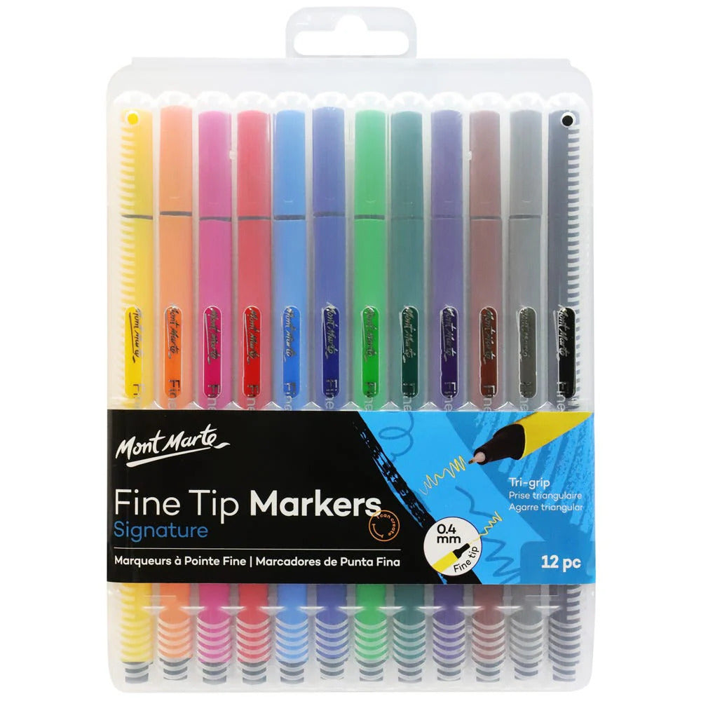 Mont Marte Signature Fine Tip Marker 12-teilig - SETL