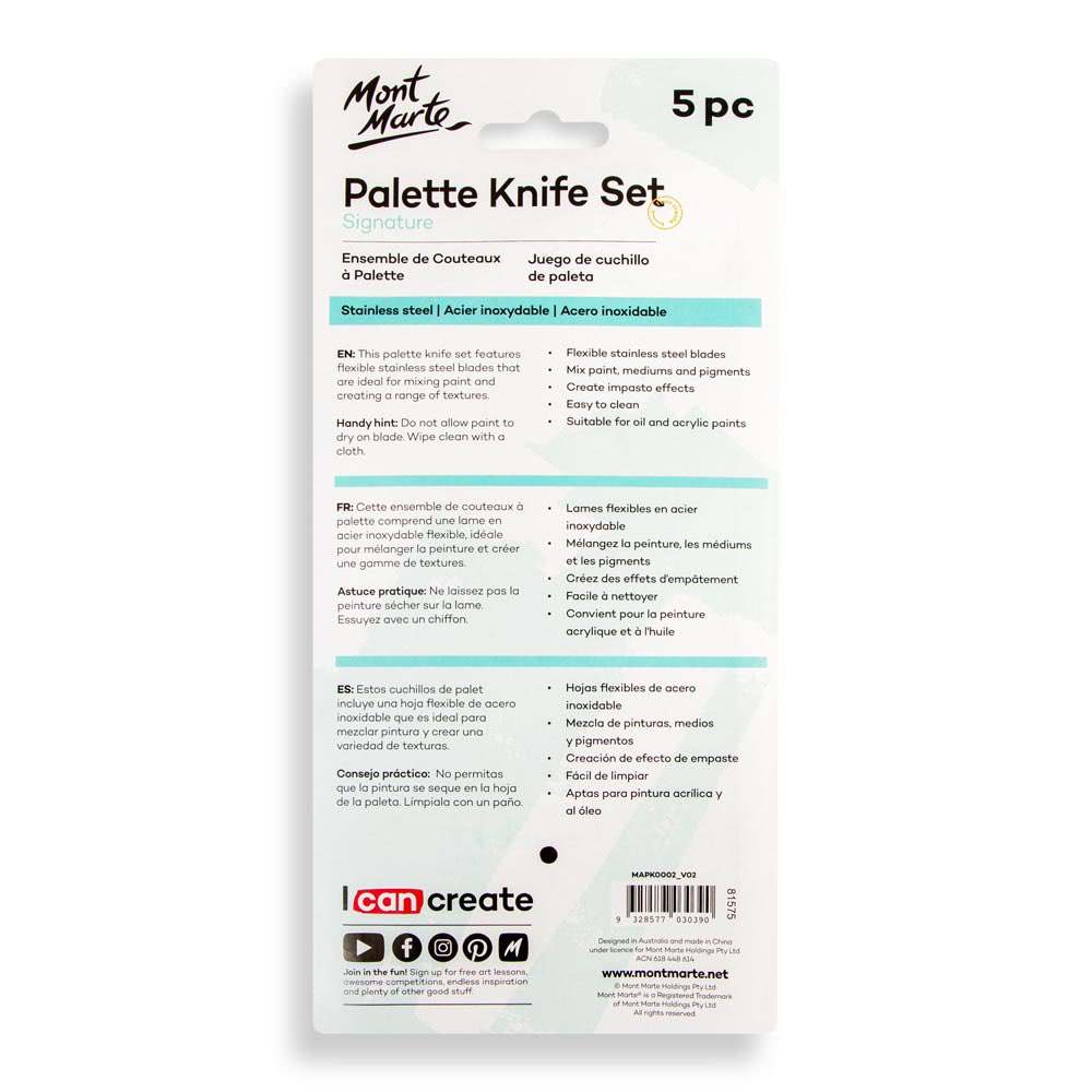 Mont Marte Malmesser Set – 5-teilig