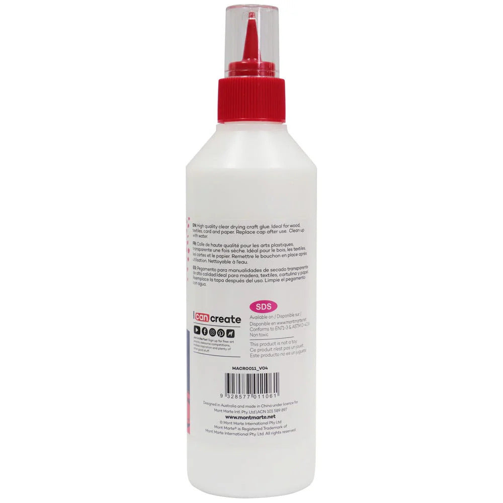 Mont Marte PVA Bastelkleber 250 g mit feiner Dosierspitze