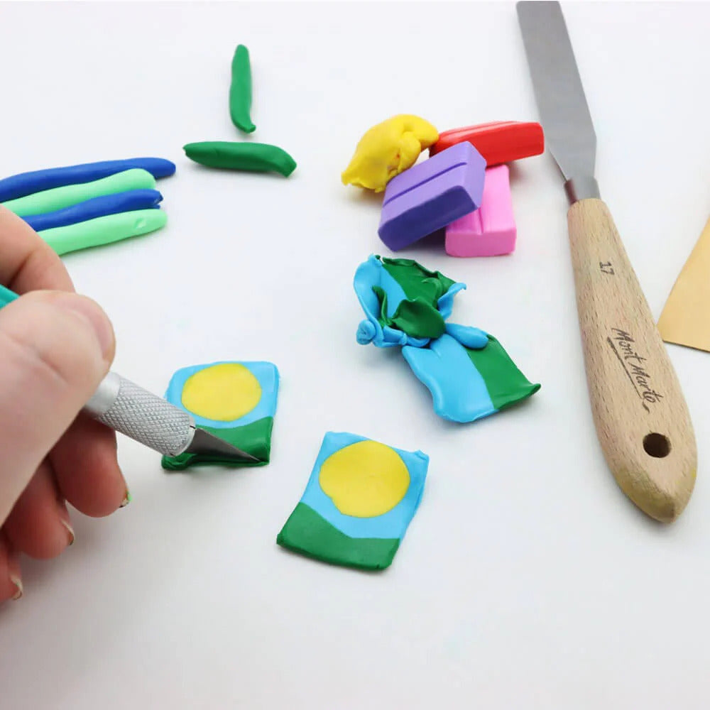 Mont Marte Polymer Clay 100 g, 10 Farben – ofenhärtende Modelliermasse - SETL
