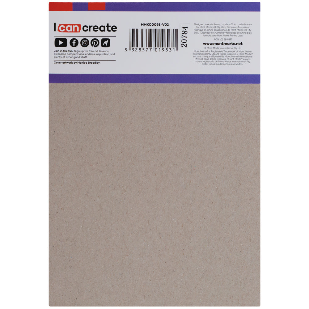 Mont Marte Doodle Pad A6 – kompakter Zeichenblock mit 100 Blatt, 80 g/m²