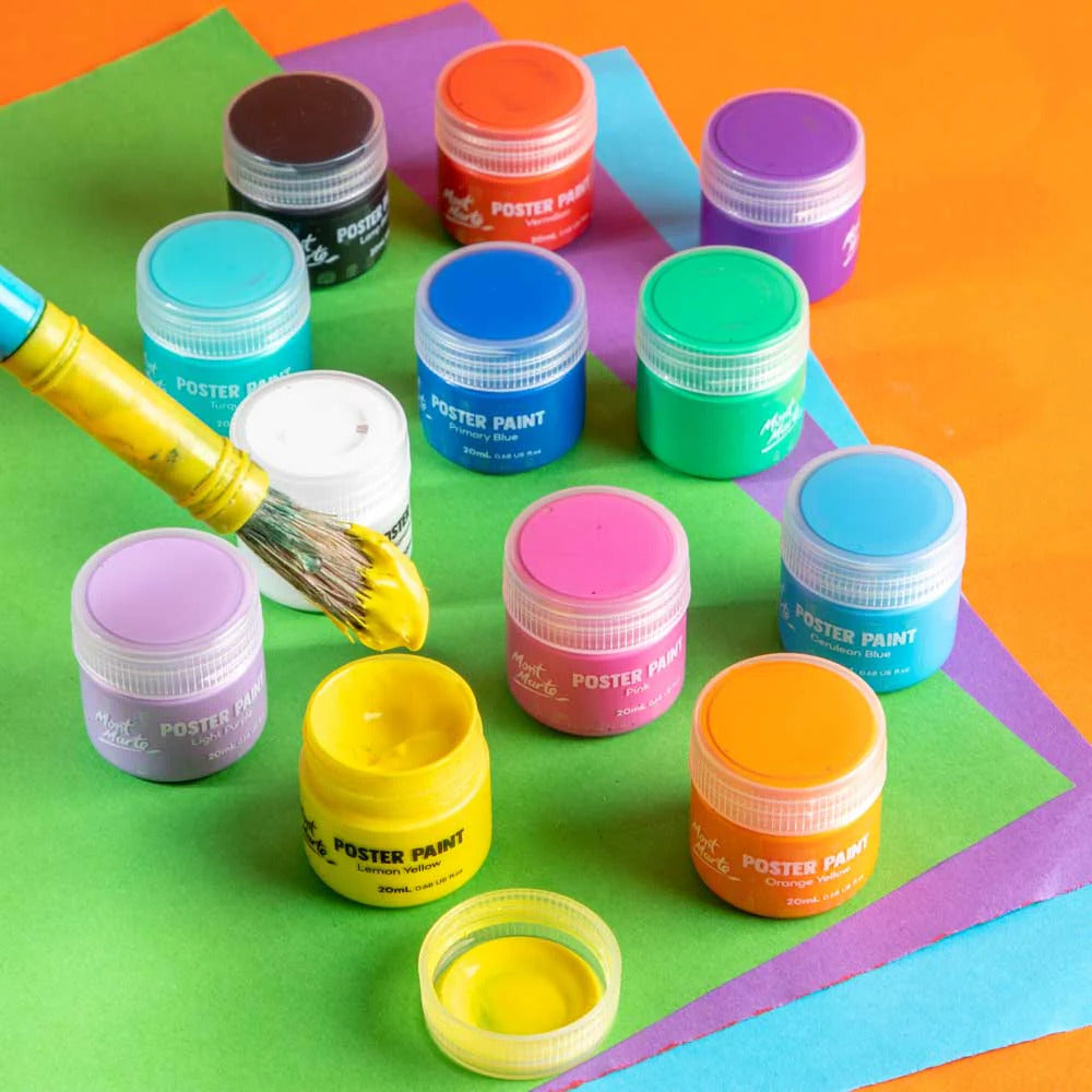 Mont Marte Posterfarben Set – 12 / 24 Farben à 20 ml