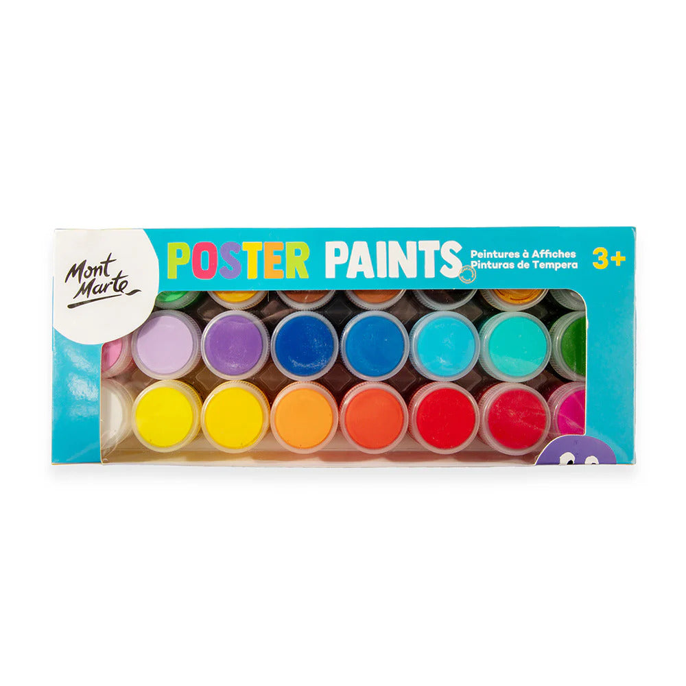 Mont Marte Posterfarben Set – 12 / 24 Farben à 20 ml