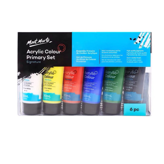 Mont Marte Signature Acrylfarben Set – 6 Farben à 50 ml - SETL