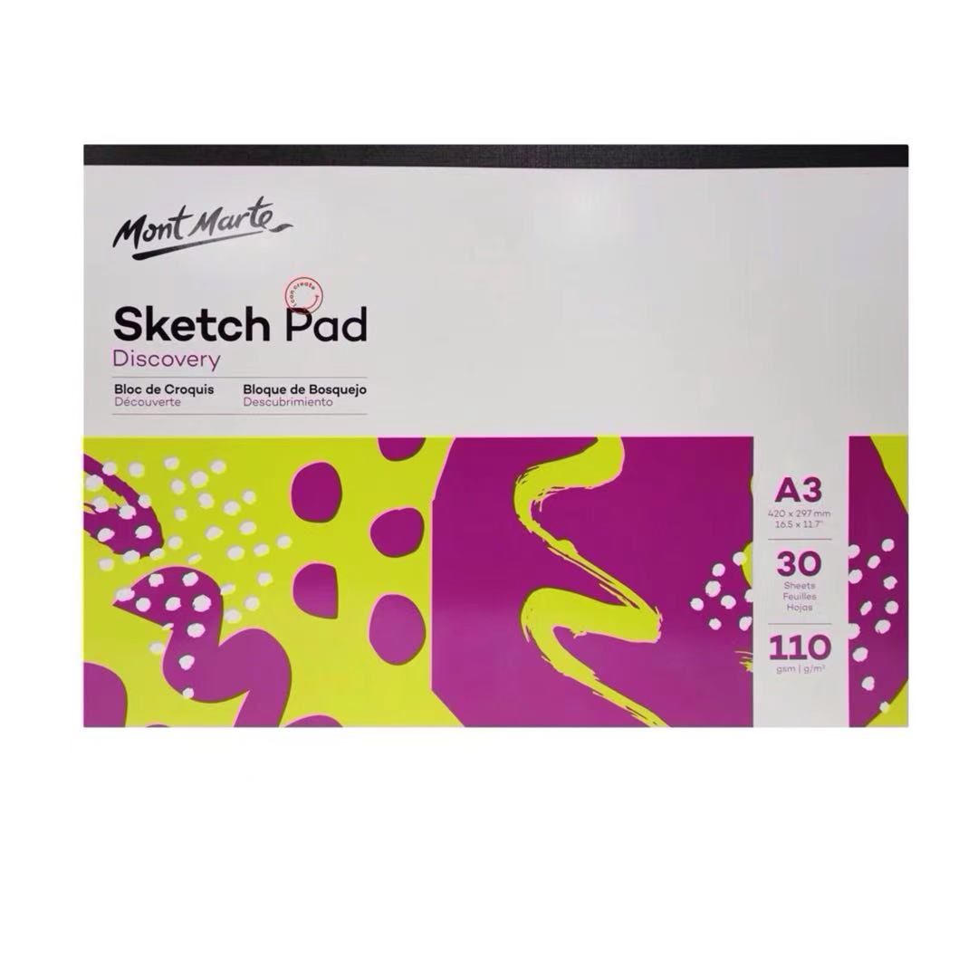 Mont Marte Skizzenblock 110 g/m² – 30 Blatt, A3/A4 - SETL