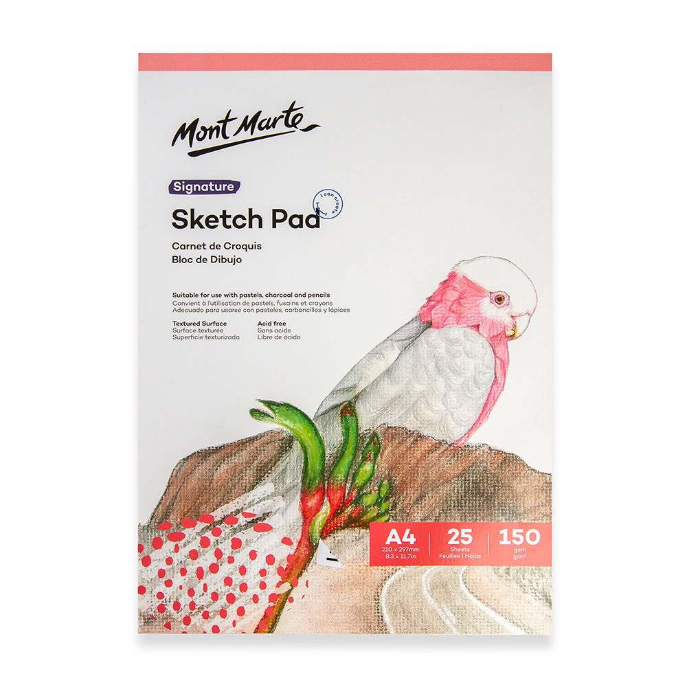 Mont Marte Skizzenblock 150 g/m² – 25 Blatt, A4/A5