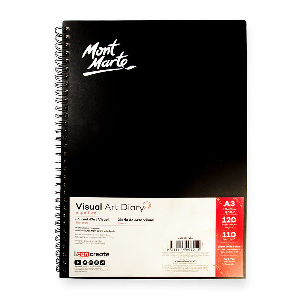 Mont Marte Visual Art Diary – 110 g/m², 120 Seiten