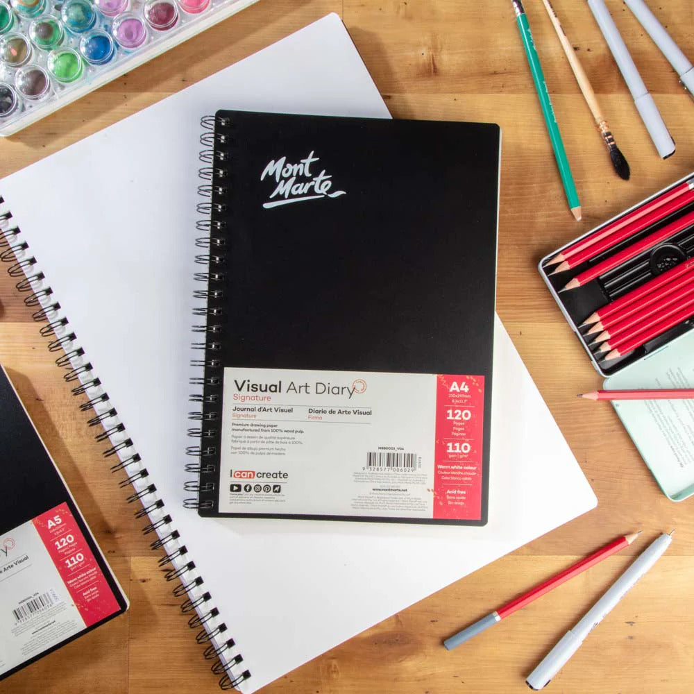 Mont Marte Visual Art Diary – 110 g/m², 120 Seiten