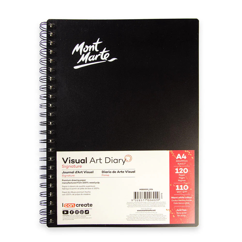 Mont Marte Visual Art Diary – 110 g/m², 120 Seiten