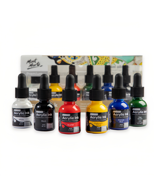 Mont Marte Premium Acryl Ink Set – 6 / 12 Farben - SETL