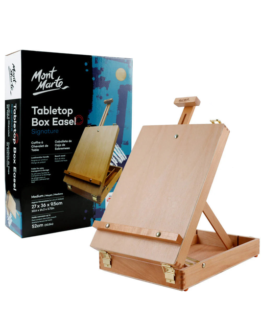 Mont Marte Signature Tischboxstaffelei – aus Buchenholz - 9,5cm hoch - SETL