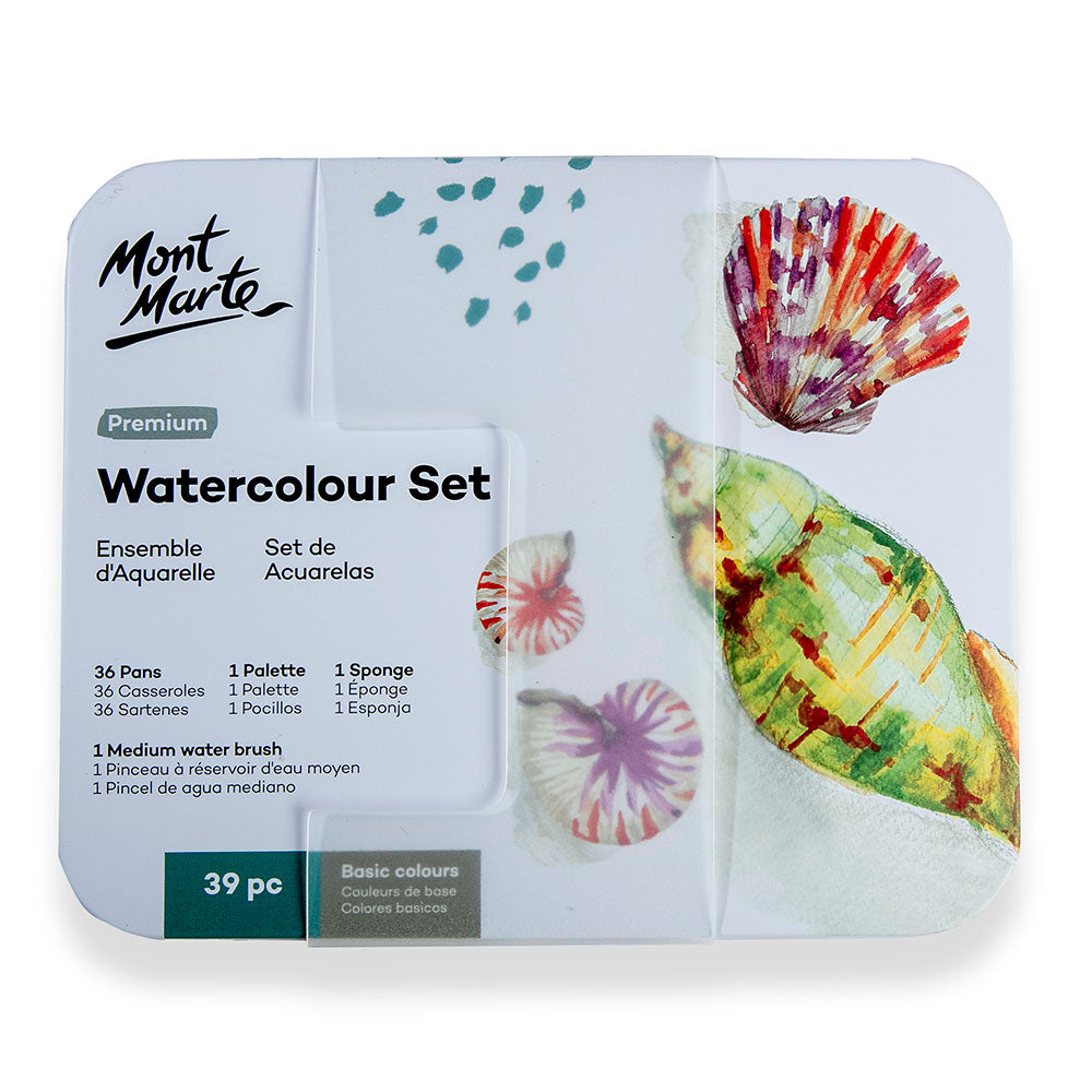 Mont Marte Premium Aquarellfarben Set  - 24 / 36 Farben - SETL