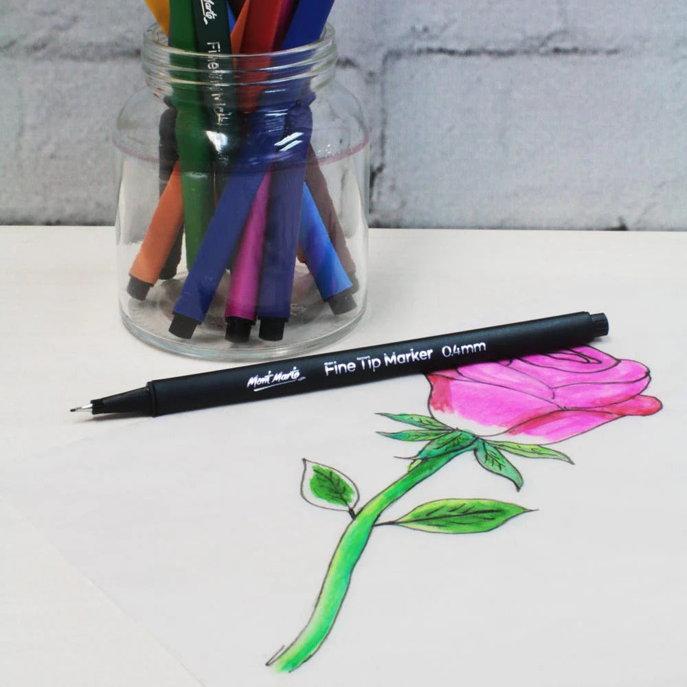 Mont Marte Signature Fine Tip Marker 12-teilig - SETL