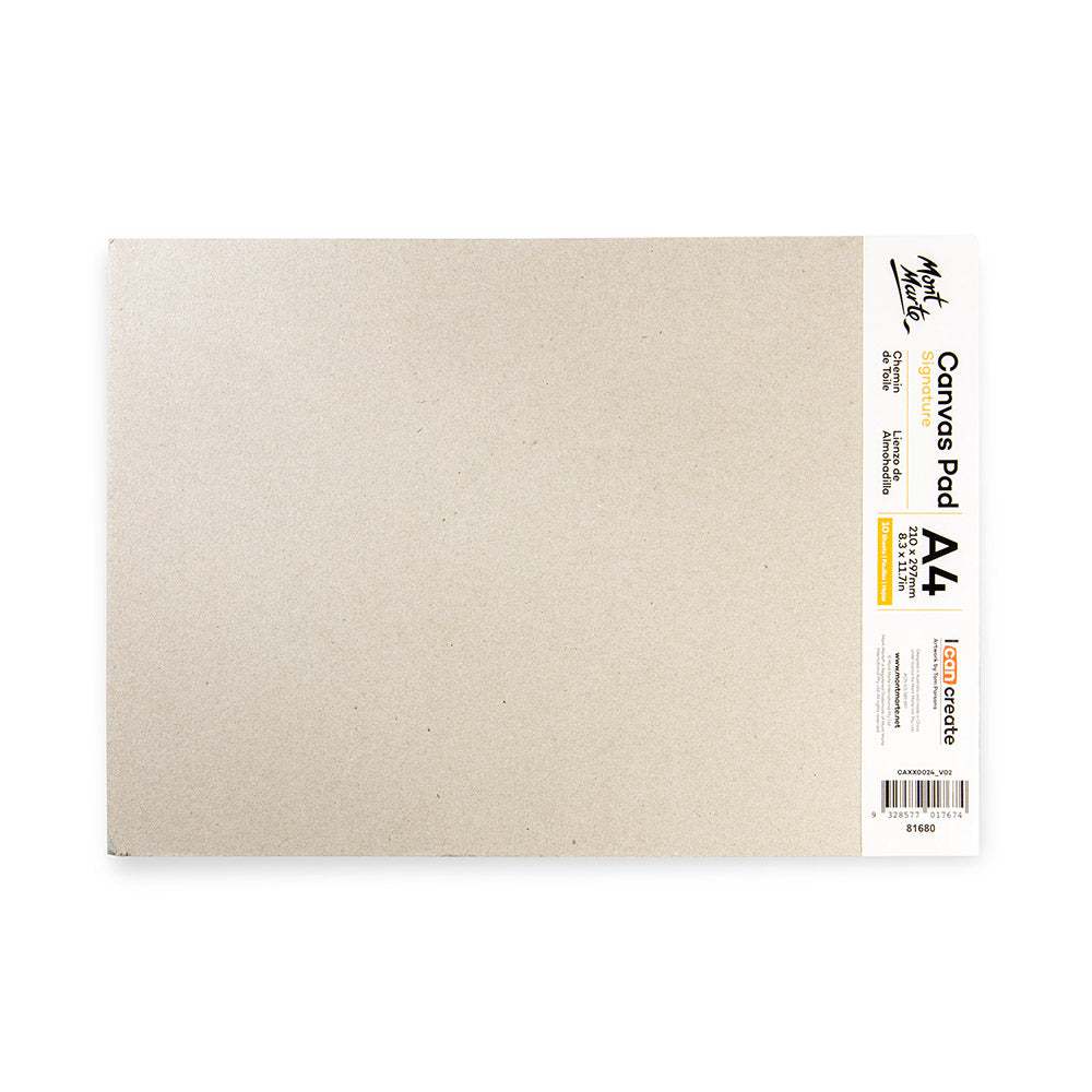 Mont Marte Leinwand-Malblock A4, 10 Blatt