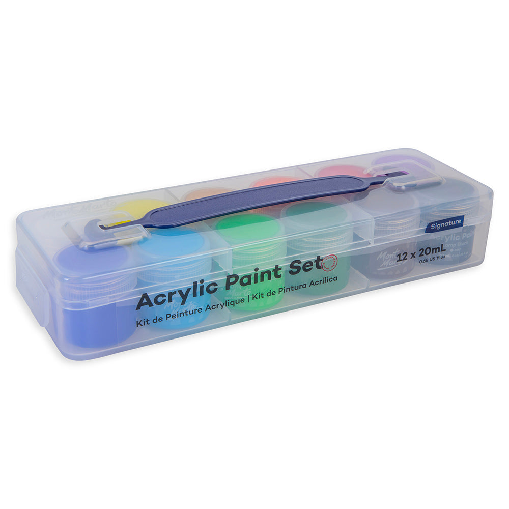 Mont Marte Acrylfarben Set im Koffer – 12 / 24 x 20 ml - SETL