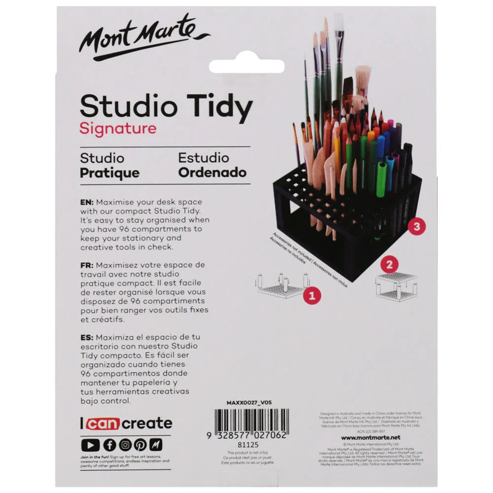 Mont Marte Studio Organizer mit 96 Fächern für Pinsel und Stifte
