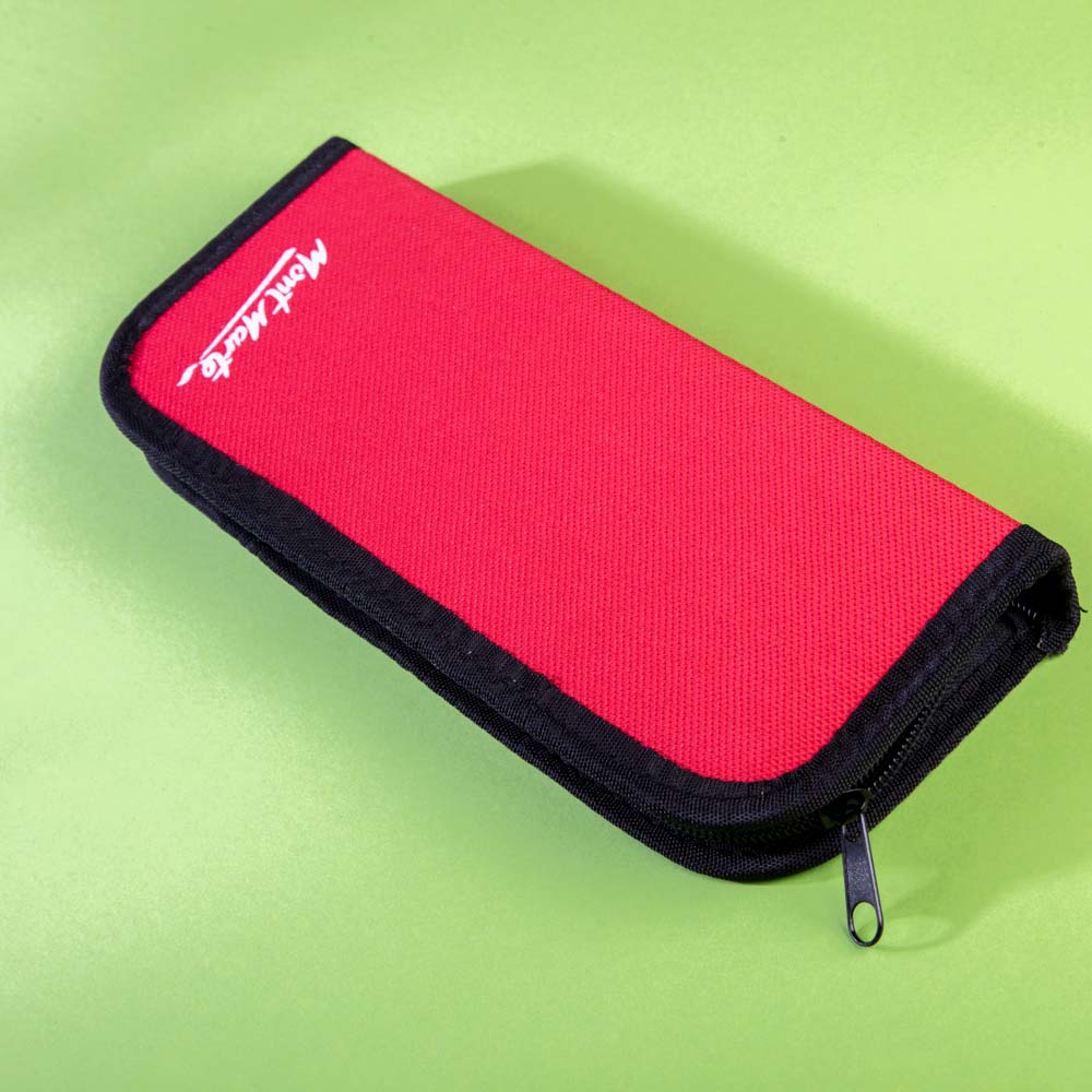 Mont Marte Pinselset 10-teilig – Taklon Pinsel für Acryl-, Öl-, Gouache- und Aquarellfarben im Reißverschluss-Etui - SETL