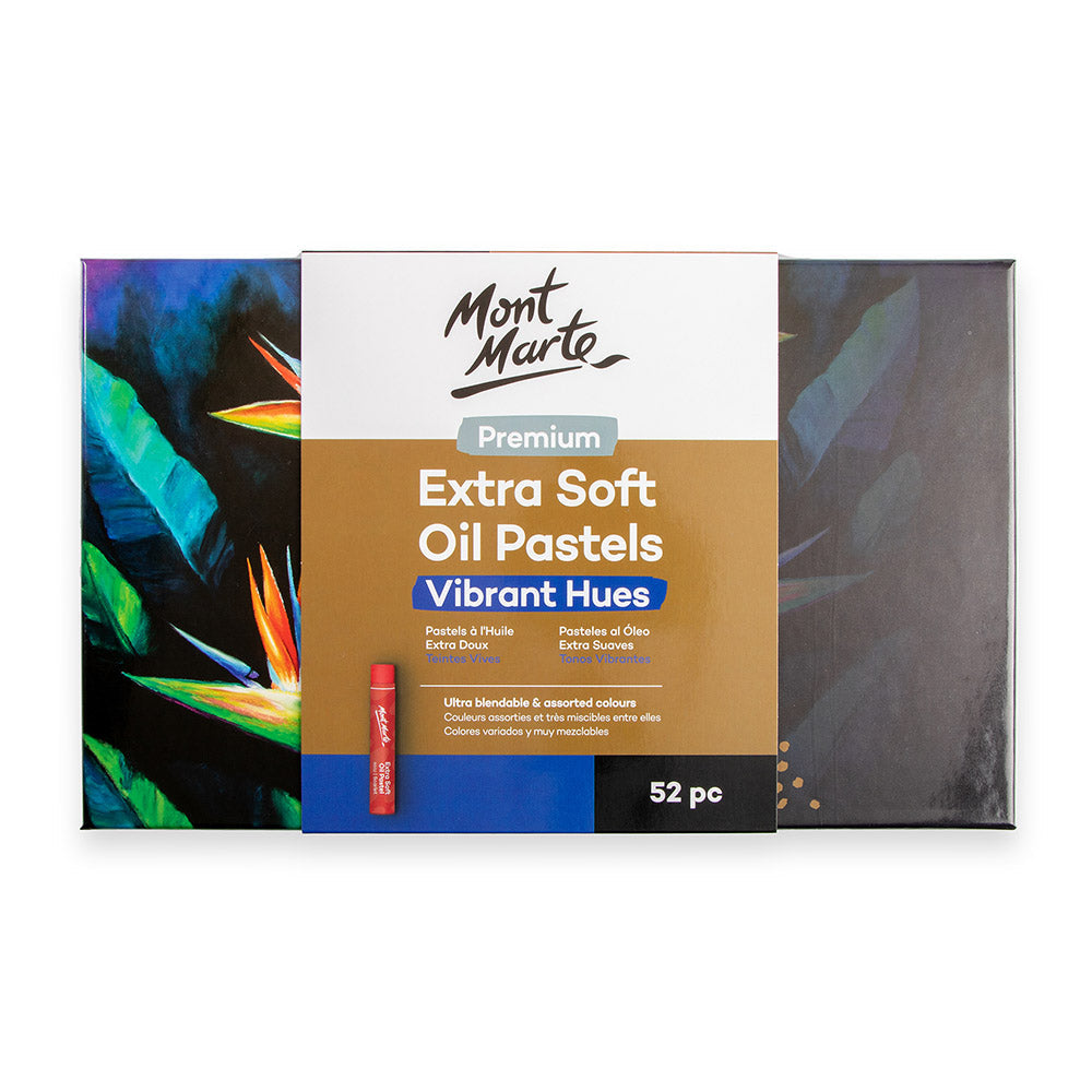 Mont Marte Ölpastellkreiden Set – Lebendige Farben, 39 / 52 / 72 Stk. - SETL