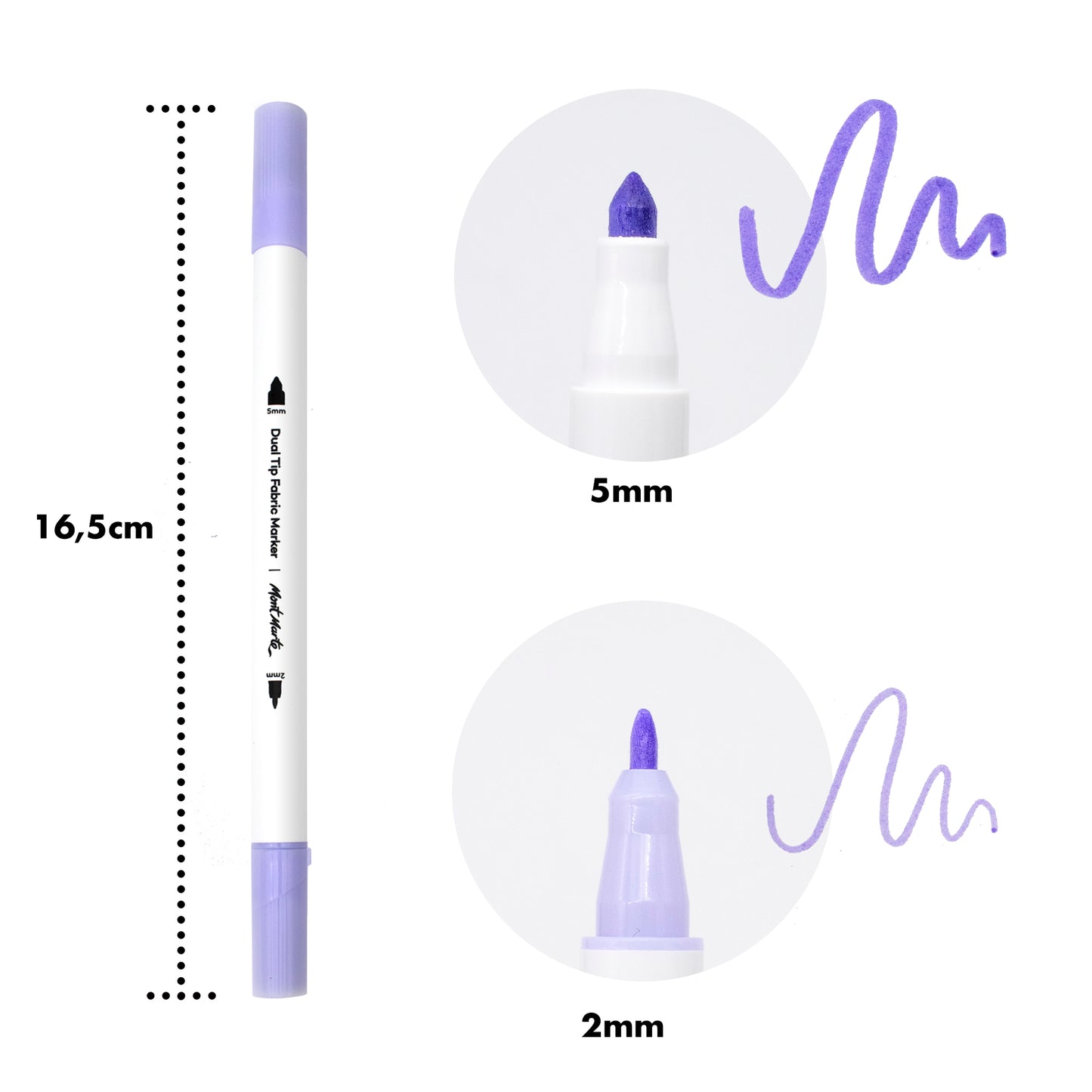 Mont Marte Signature Textilmarker  – 12 Farben, Dual Tip